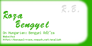 roza bengyel business card